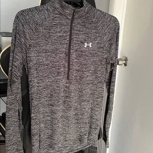 Under Armour Black and White Quarter-Zip Top